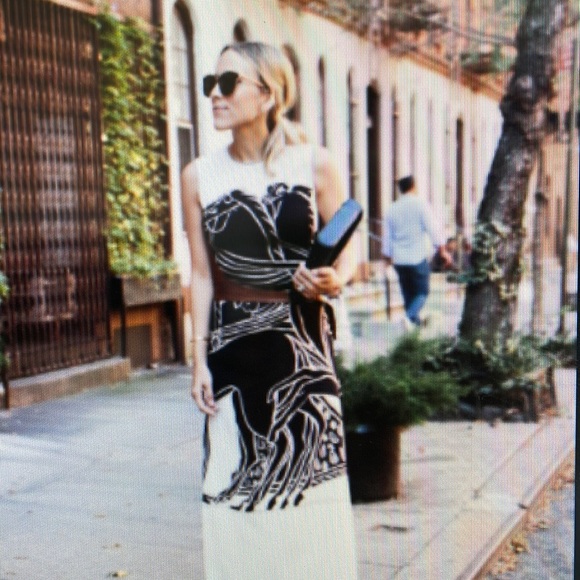 ElV VOP Dresses & Skirts - 🎈🧨💗Host Pick ☄️🧨 White and Navy Horse-Belt -accent Midi dress